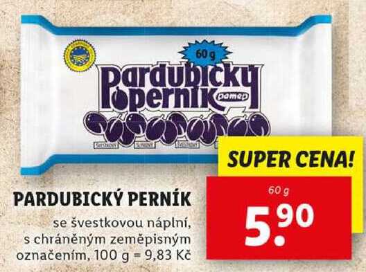 PARDUBICKÝ PERNÍK, 60 g