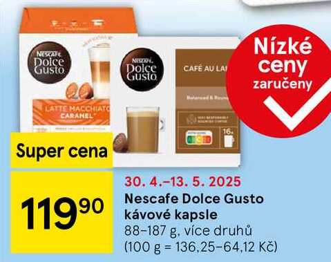 Nescafe Dolce Gusto kávové kapsle, 88-187 g 