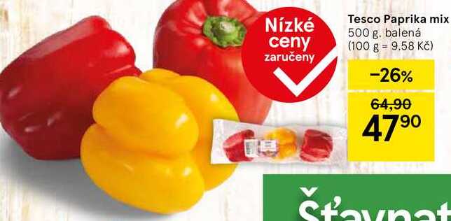 Tesco Paprika mix, 500 g. balená 