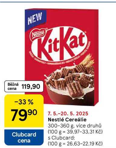 Nestlé Cereálie, 300-360 g, více druhů 