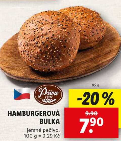 HAMBURGEROVÁ BULKA, 85 g
