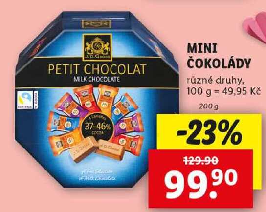 MINI ČOKOLÁDY, 200 g