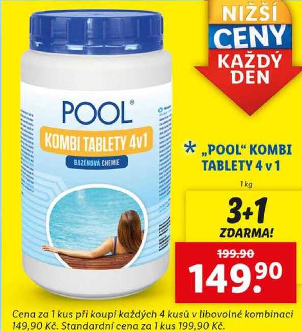 ,,POOL" KOMBI TABLETY 4 v 1, 1 kg