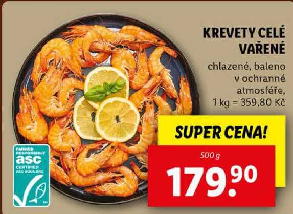 KREVETY CELÉ VAŘENÉ, 500 g