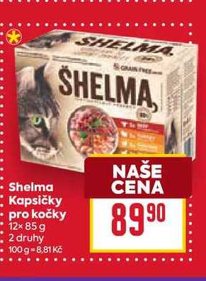 Shelma Kapsičky pro kočky 12× 85 g 