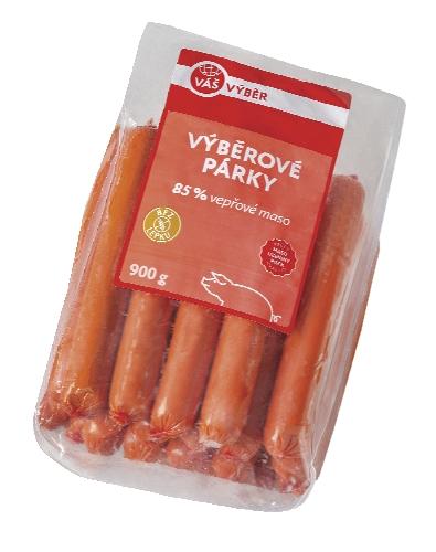 VÁŠ VÝBĚR Výběrové párky, 900 g