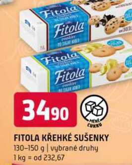 Fitola křehké sušenky 130-150 g vybrané druhy