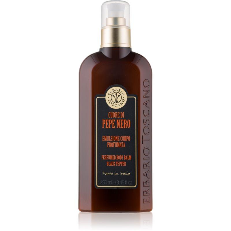 Erbario Toscano Cuore di Pepe Nero parfémovaný balzám na tělo pro muže 250 ml