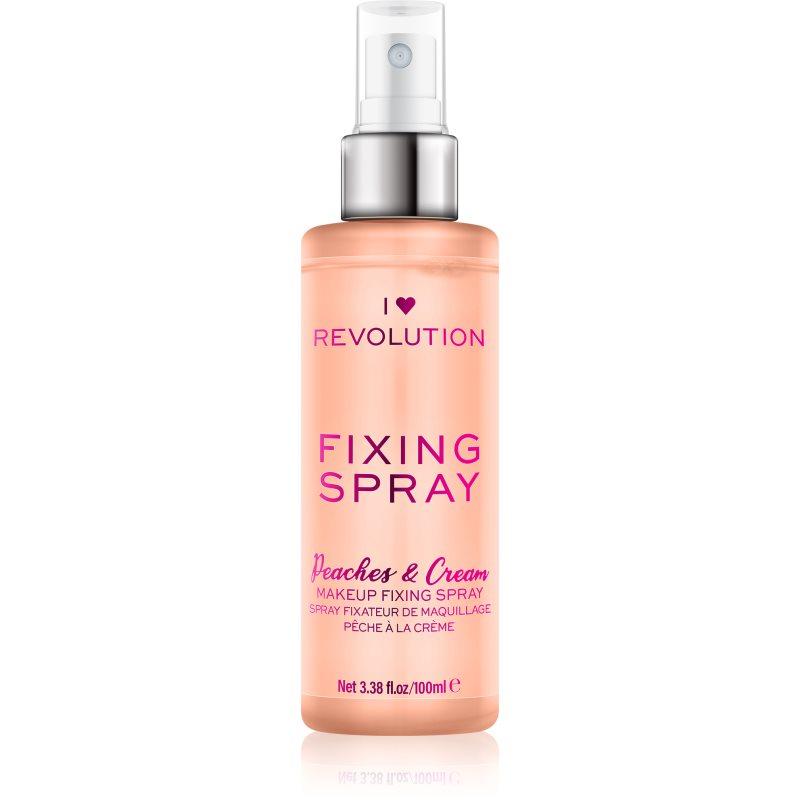 I Heart Revolution Fixing Spray fixační sprej na make-up s vůní Peaches & Cream 100 ml
