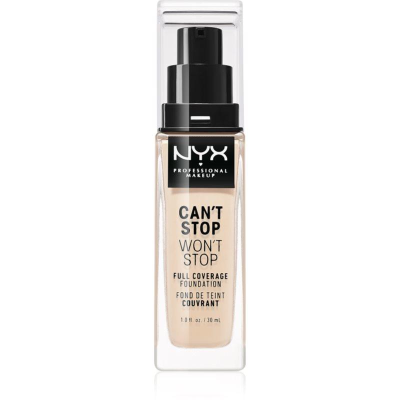 NYX Professional Makeup Can't Stop Won't Stop Full Coverage Foundation vysoce krycí make-up odstín 1.3 Light Porcelain 30 ml