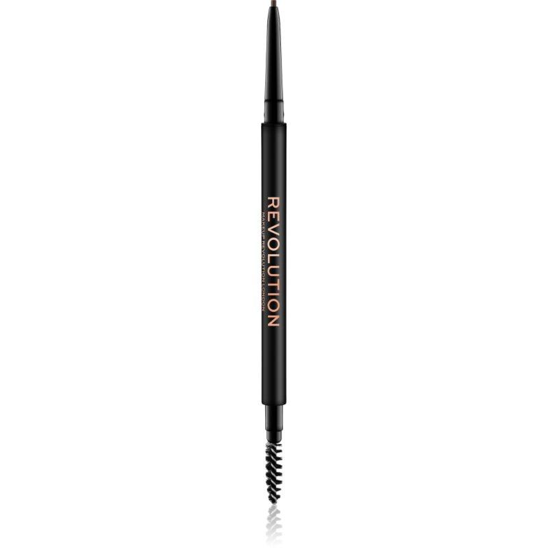Makeup Revolution Precise Brow Pencil precizní tužka na obočí s kartáčkem odstín Dark Brown 0.05 g