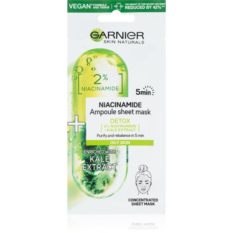 Garnier Skin Naturals Ampoule Sheet Mask plátýnková maska s čisticím a osvěžujícím účinkem 15 g