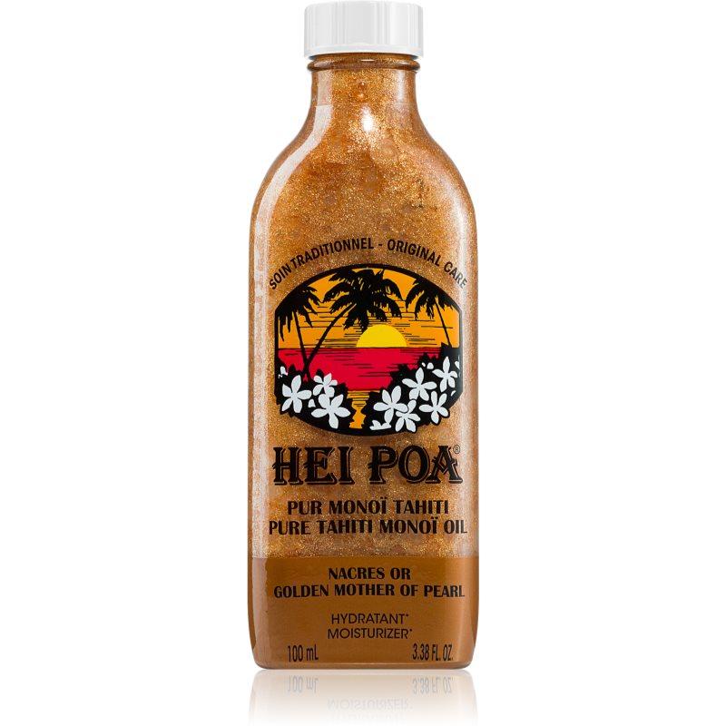 Hei Poa Pure Tahiti Monoï Oil Golden Mother of Pearl multifunkční olej se třpytkami 100 ml