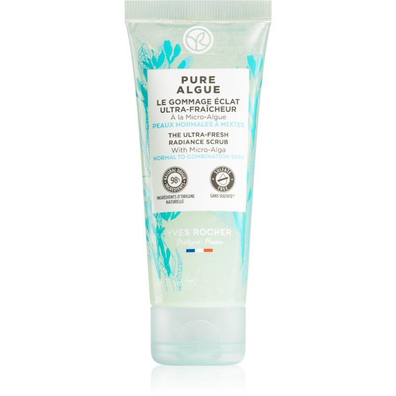 Yves Rocher Pure Algue rozjasňující peeling pro normální až smíšenou pleť 75 ml