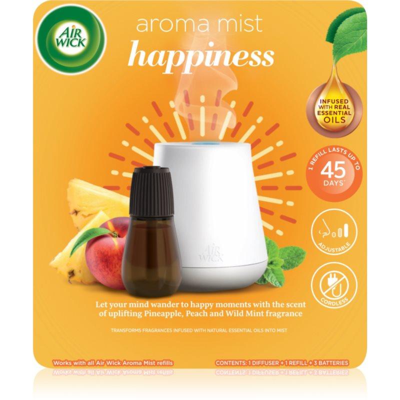 Air Wick Aroma Mist Happiness aroma difuzér s náplní + baterie 20 ml