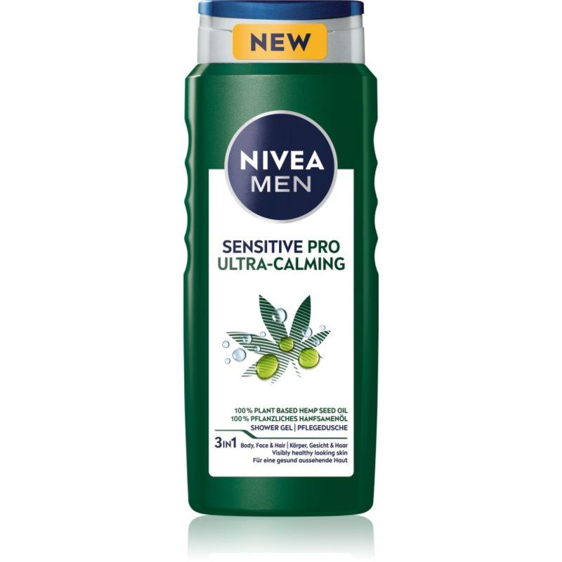 NIVEA MEN Sensitive Pro Ultra Calming sprchový gel na obličej, tělo a vlasy 500 ml