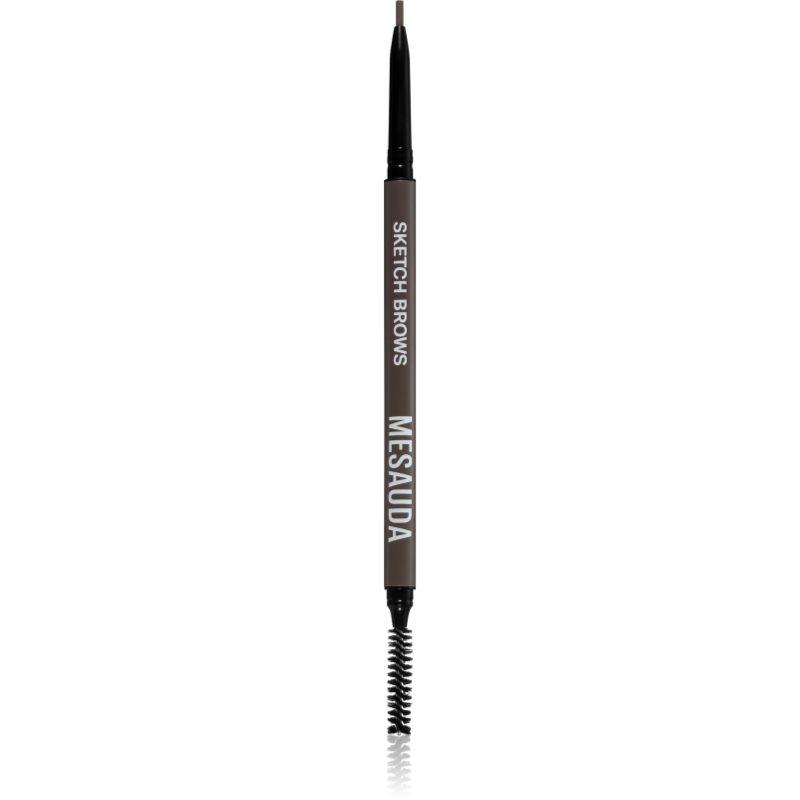 Mesauda Milano Sketch Brows automatická tužka na obočí s kartáčkem odstín 102 Brunette 0,09 g