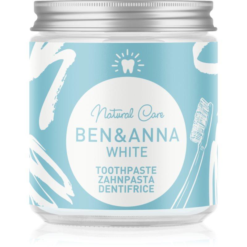 BEN&ANNA Natural Toothpaste White zubní pasta ve skleněné dóze s bělicím účinkem 100 ml
