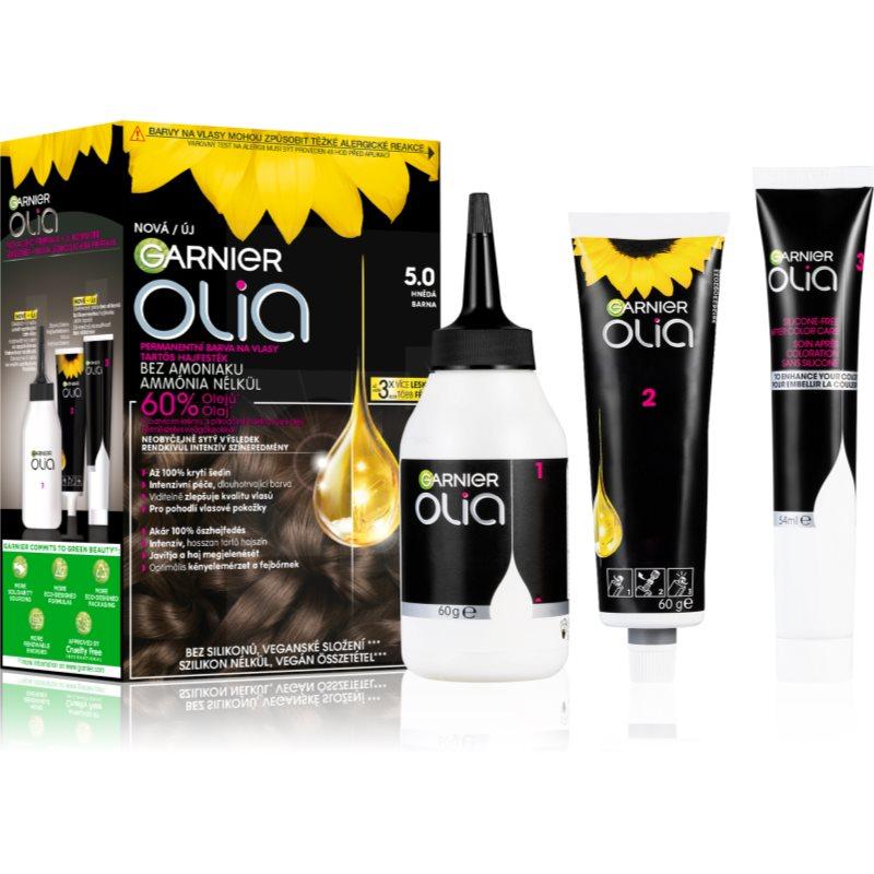 Garnier Olia Big Kit permanentní barva na vlasy odstín 5.0 Brown 1 ks