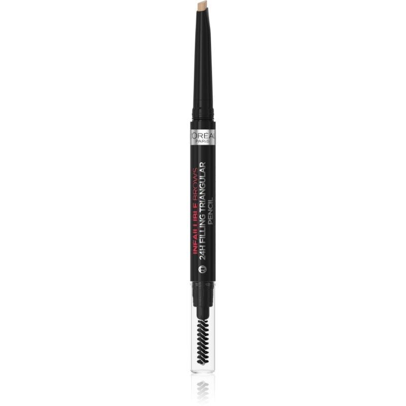 L’Oréal Paris Infaillible 24h Filling Triangular Pencil precizní tužka na obočí voděodolná odstín 07 Blonde 1 ml