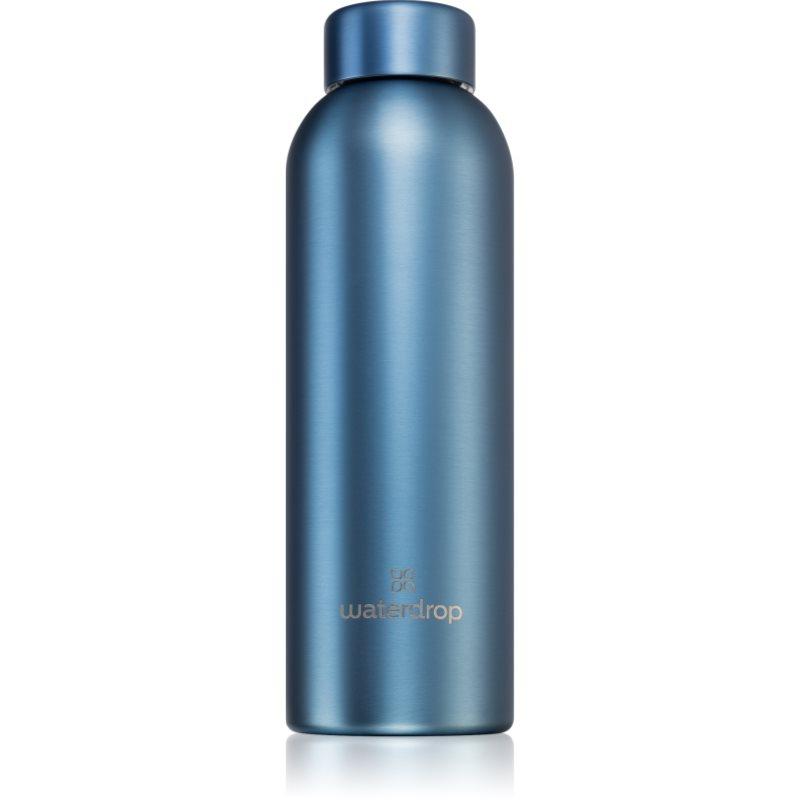 Waterdrop Thermo Steel Metal nerezová láhev na vodu barva Blue Brushed 600 ml