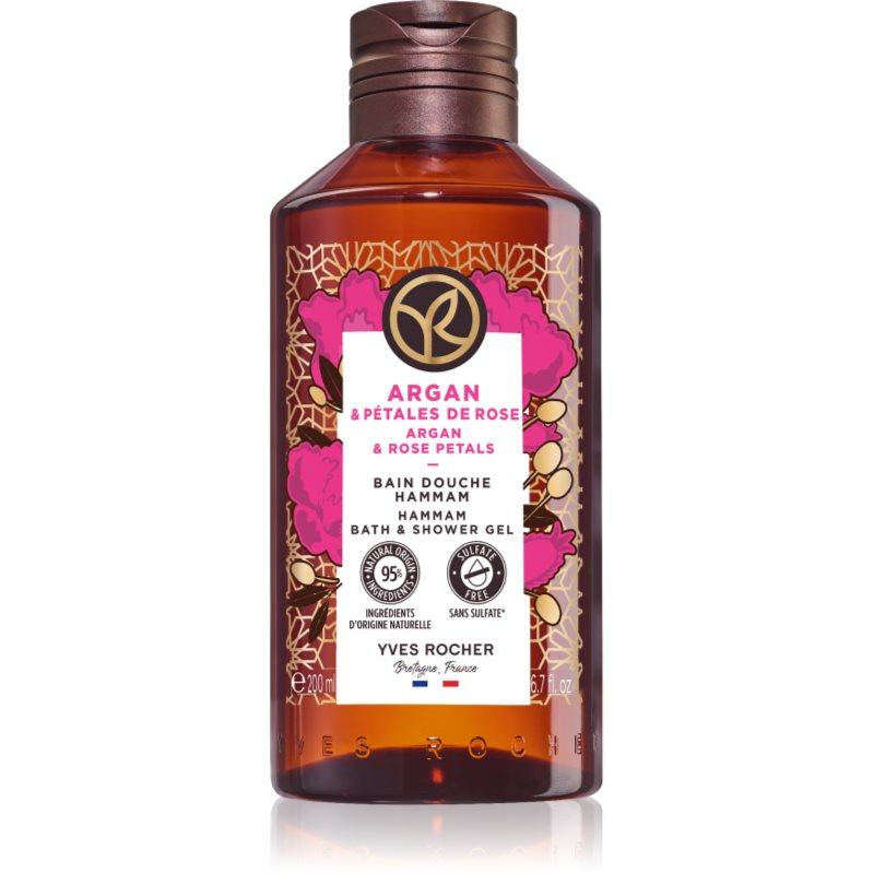 Yves Rocher Bain de Nature sprchový a koupelový gel Argan & Rose Petals 200 ml