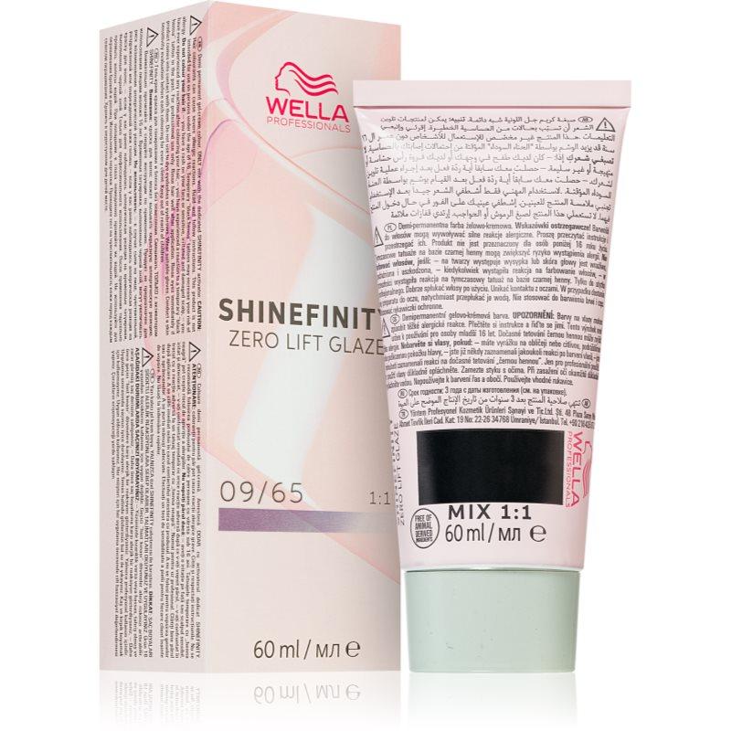 Wella Professionals Shinefinity Zero Lift Glaze demipermanentní barva na vlasy odstín 09/65 - Pink Shimmer 60 ml