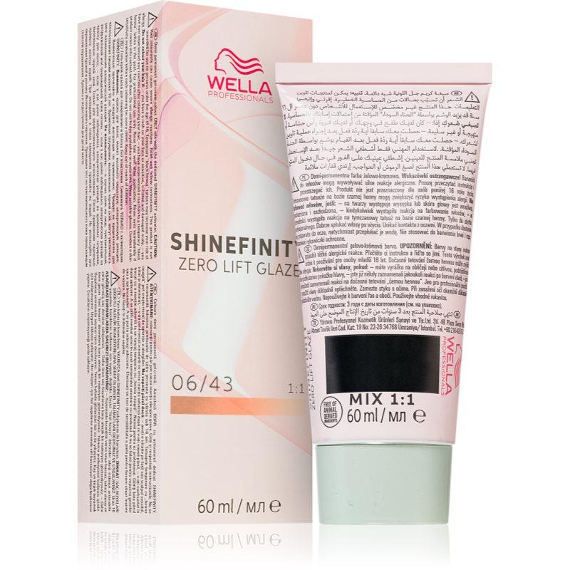 Wella Professionals Shinefinity Zero Lift Glaze demipermanentní barva na vlasy odstín 06/43 - Copper Sunset 60 ml