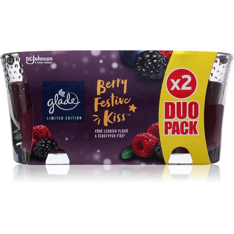 GLADE Berry Festive Kiss DUO vonná svíčka 2x112 g