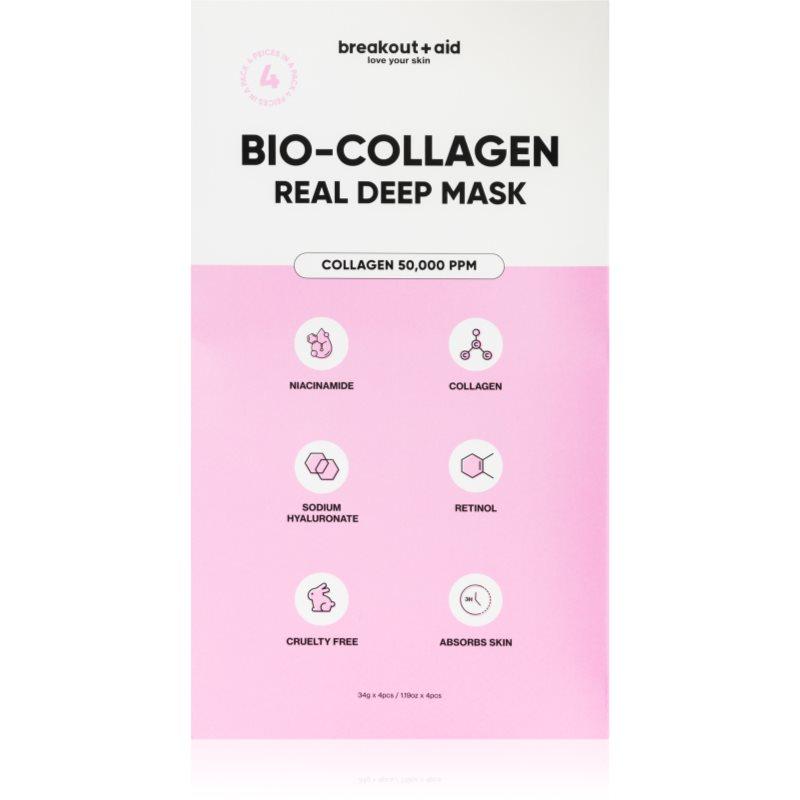 My White Secret Breakout+aid Bio-collagen real deep mask noční maska s kolagenem 4 ks