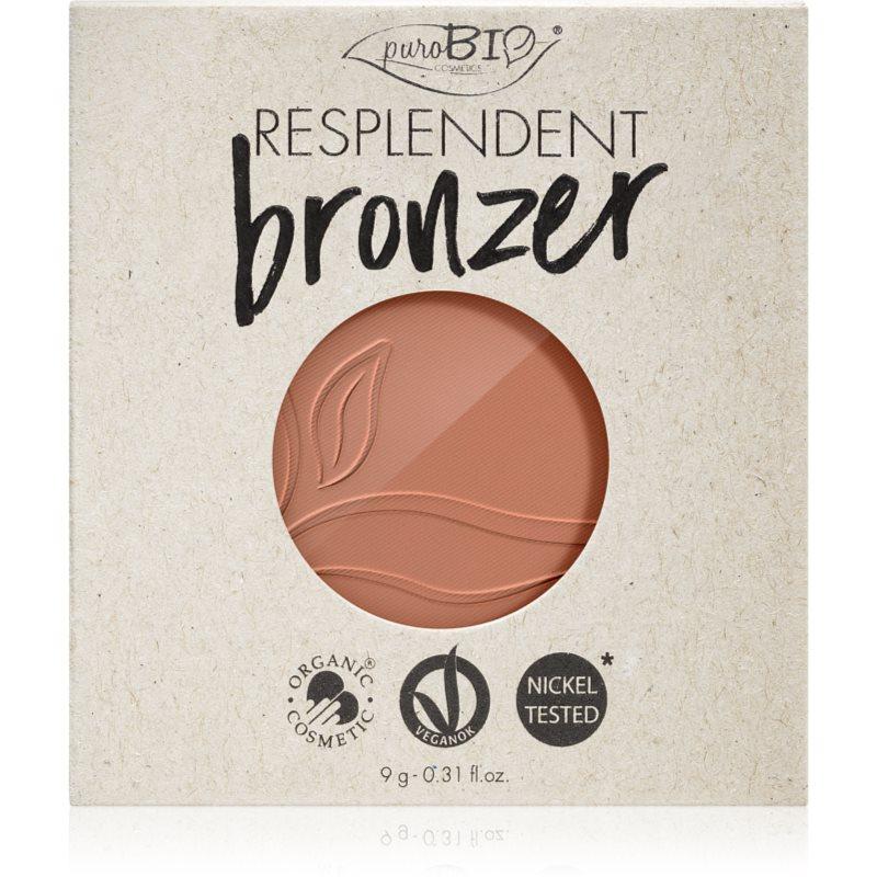 puroBIO Cosmetics Resplendent bronzer náhradní náplň odstín 03 Beige Brown 9 g