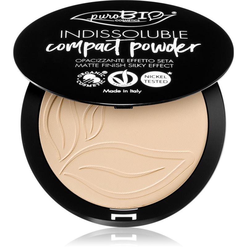 puroBIO Cosmetics Indissouble kompaktní pudr s matným efektem odstín T01 9 g