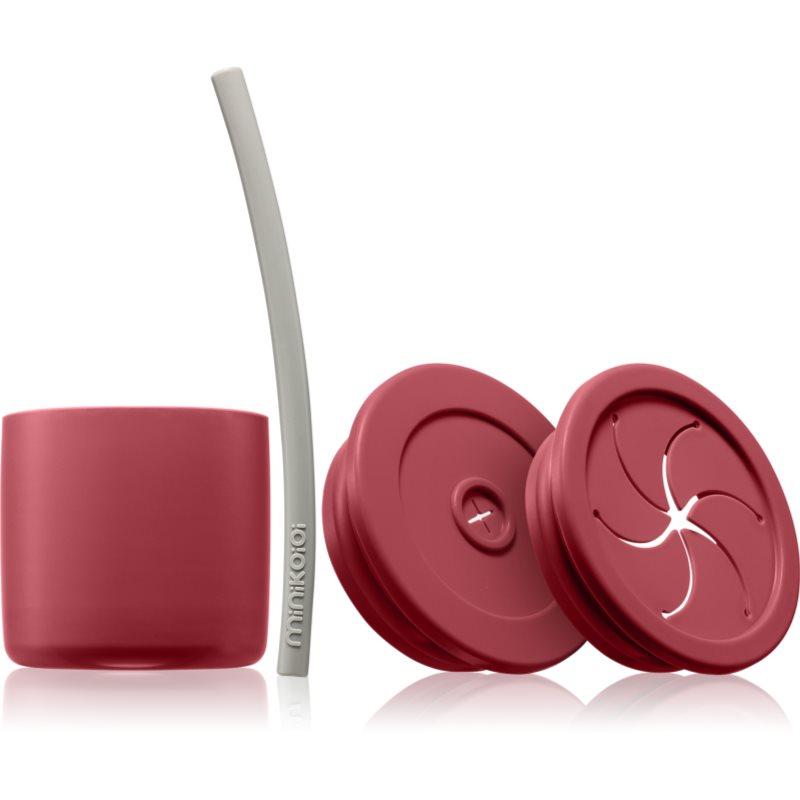 Minikoioi Sip+Snack Set jídelní sada pro děti Velvet Rose / Powder Grey 1 ks