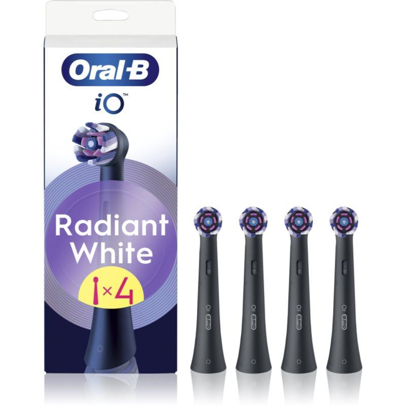 Oral B iO Radiant White náhradní hlavice pro zubní kartáček s bělicími vlákny Black 4 ks