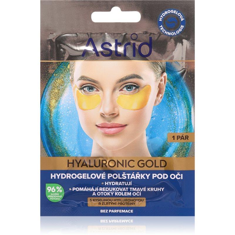 Astrid Hyaluronic Gold oční maska proti vráskám, otokům a tmavým kruhům 2 ks