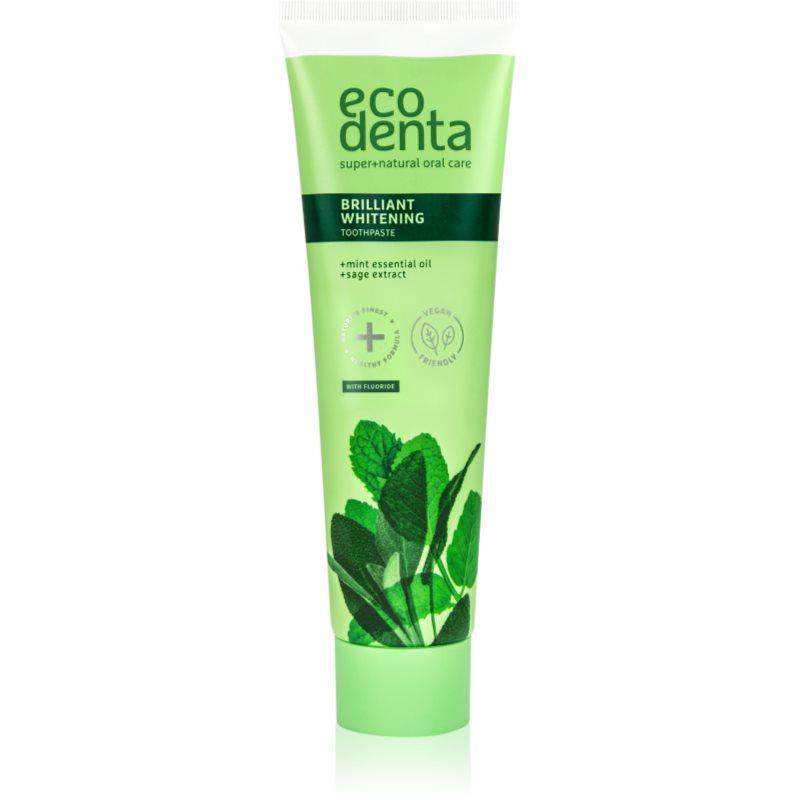 Ecodenta Green Brilliant Whitening bělicí zubní pasta s fluoridem pro svěží dech Mint Oil + Sage Extract 100 ml