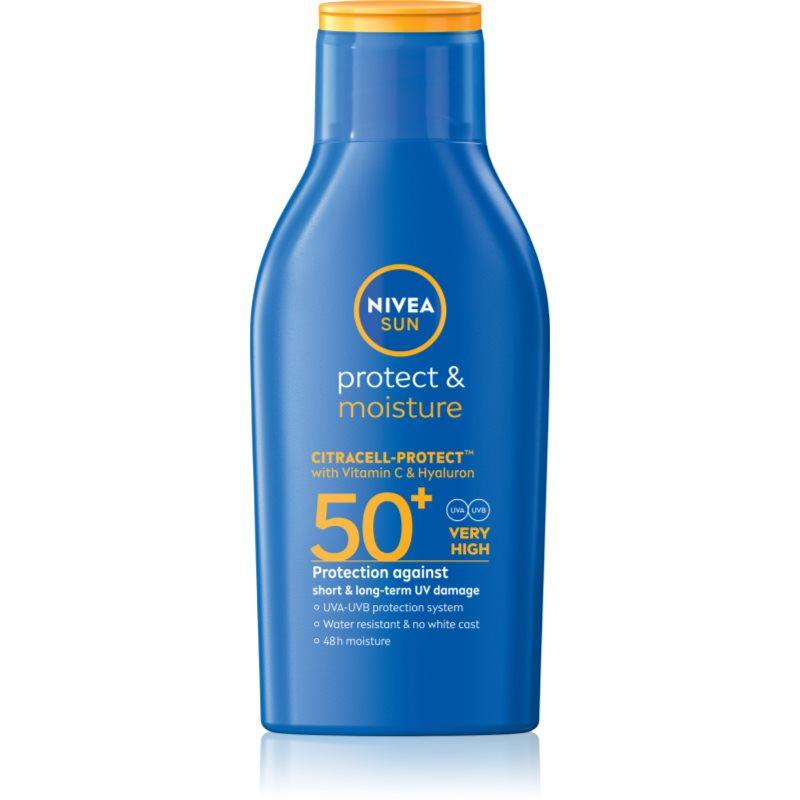 NIVEA SUN Protect & Moisture hydratační mléko na opalování SPF 50+ 100 ml