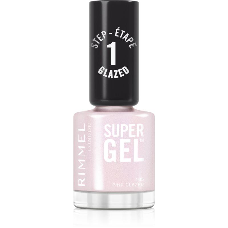 Rimmel Super Gel gelový lak na nehty bez užití UV/LED lampy odstín 105 Pink Glazed 12 ml