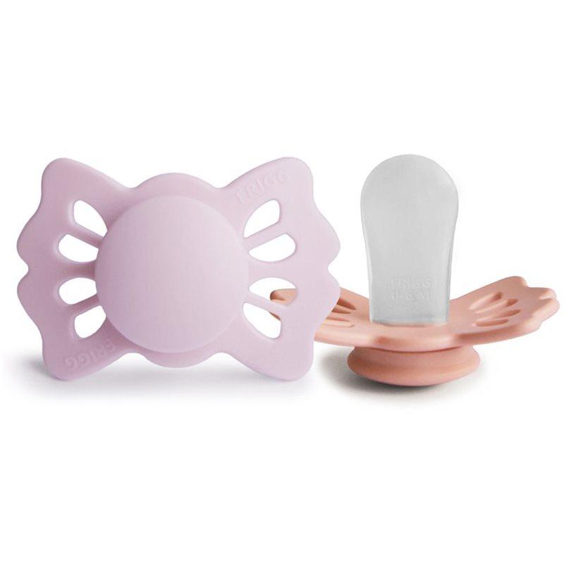 FRIGG Lucky Size 1:0-6 months dudlík Soft Lilac/Pretty in Peach 2 ks