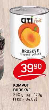 KOMPOT BROSKVE 850 g. p.p. 470g 