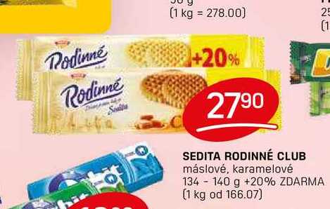 SEDITA RODINNÉ CLUB máslové, karamelové 134 - 140 g