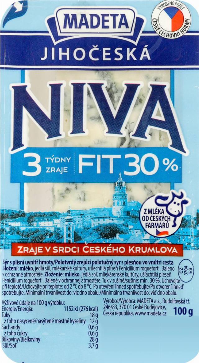 MADETA Jihočeská niva FIT 30 % tuku