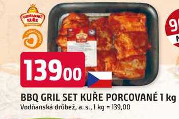 BBQ GRIL SET KUŘE PORCOVANÉ 1 kg 