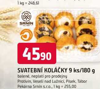 SRNÍN SVATEBNÍ KOLÁČKY 9 ks/180 g 