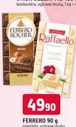 FERRERO 90 g čokoláda vybrané druhy