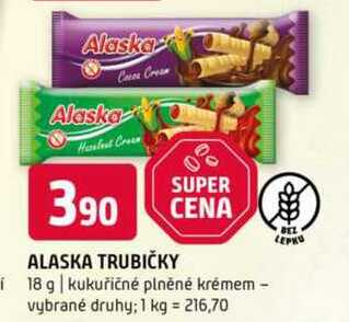 Alaska 18 g kukuřičné plněné krémem vybrané druhy