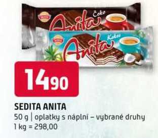 Sedita anita 50 g oplatky s náplni vybrané druhy