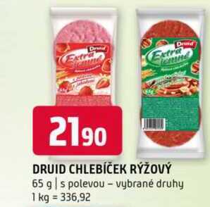 Druid chlebíček rýžový 65 g s polevou vybrané druhy