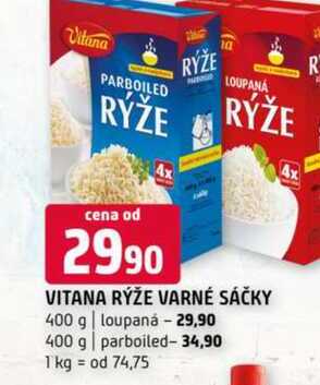 Vitana rýže varné sáčky 400 g loupaná 400 g parboiled
