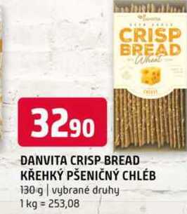 Danvita crisp bread křehký pšeničný chléb 130 g vybrané druhy 